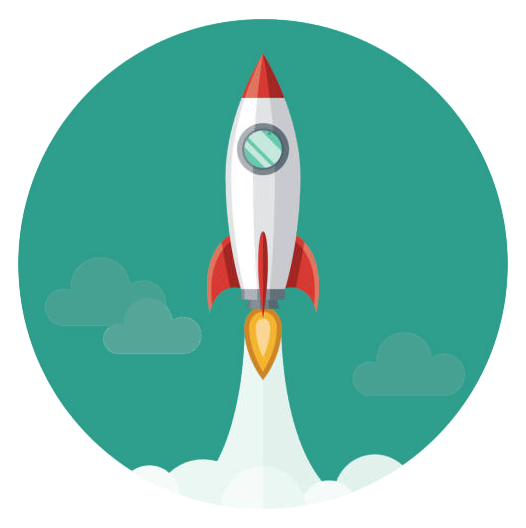 A rocket launching