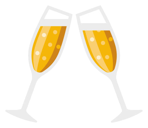A pair of champagne glasses